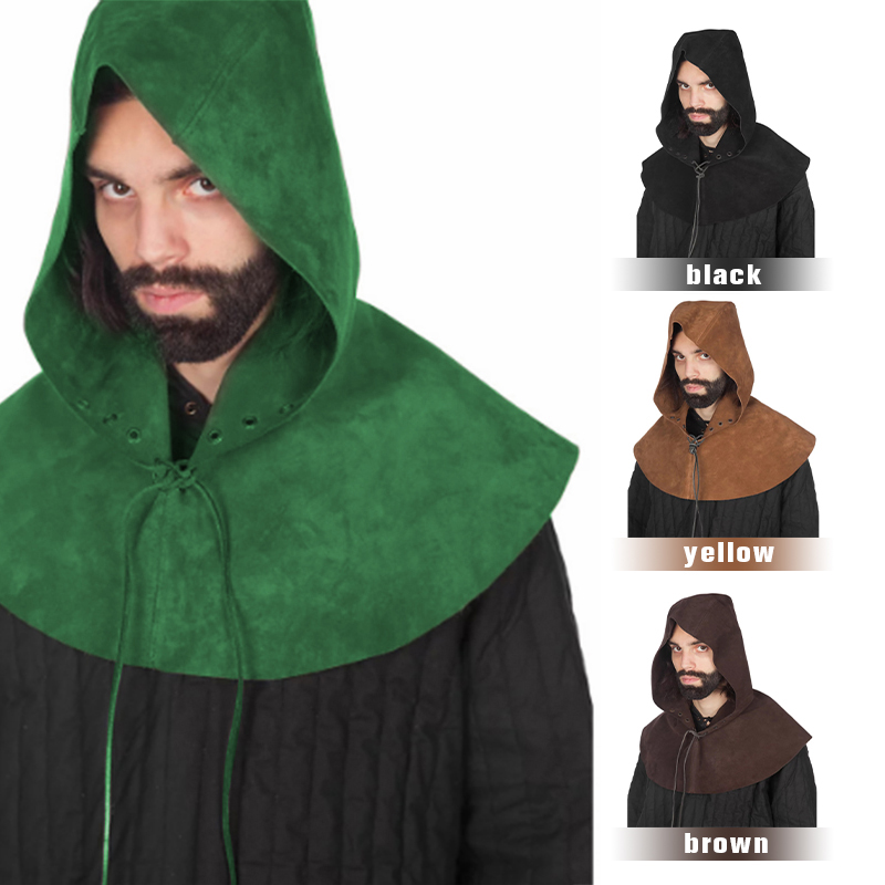 Men'S Viking Accessories - Middeleeuwse Viking Kapmantel PU Lederen Cape