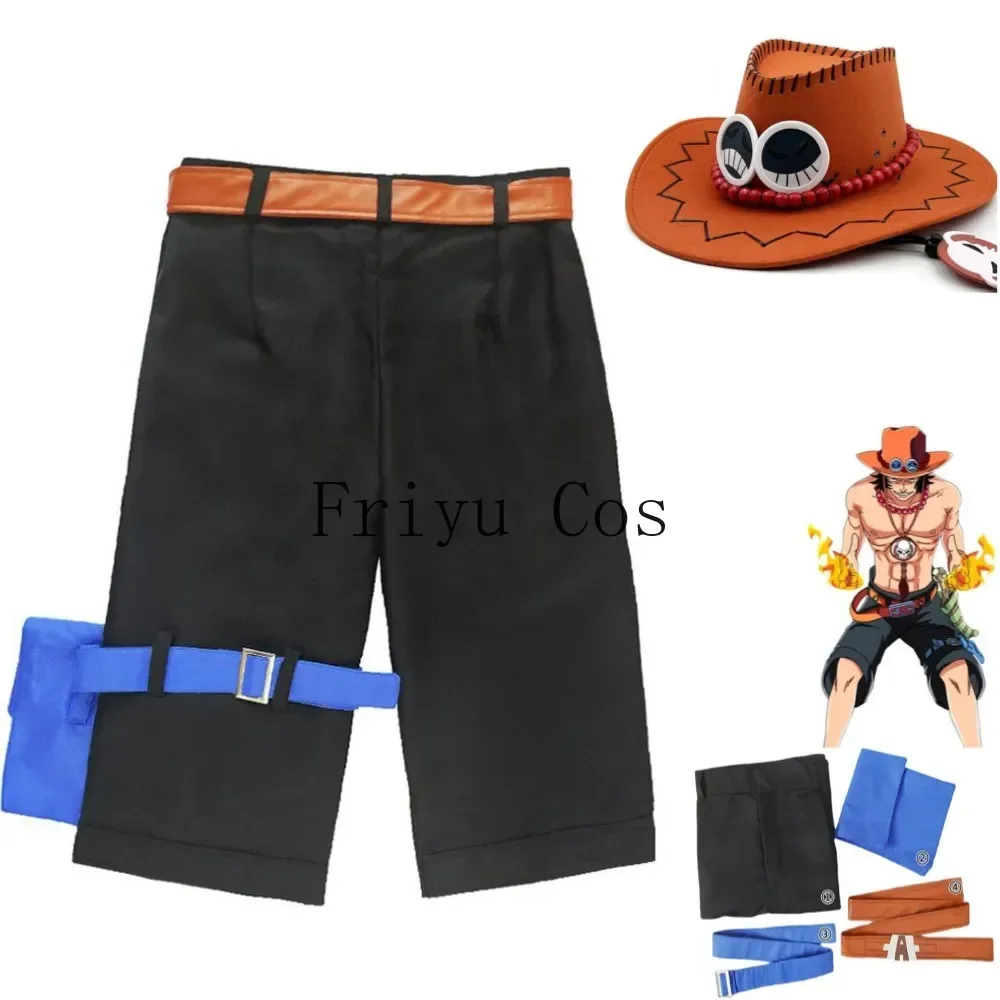 Men'S Suit Accessories - Anime Portgas·D· Ace Cosplay Kostuum Witbaard