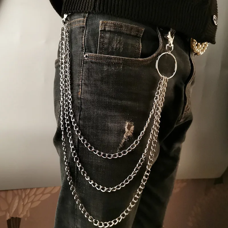 Men'S Accessories Wallet - Laag metalen riemketting Punk Hook Metal