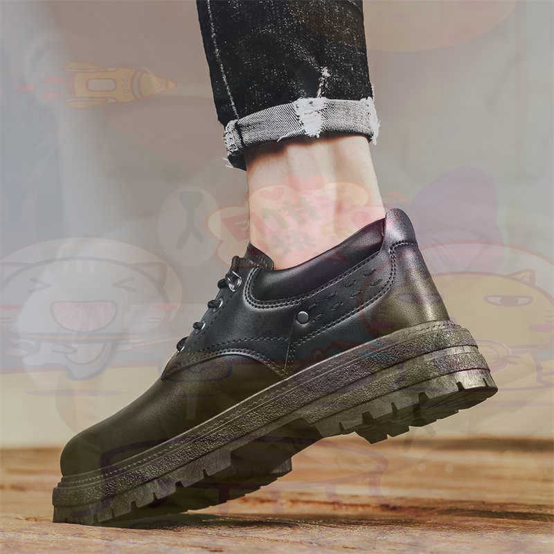 Men Accessories In Store - Donker natuurlijk leer Mode-sneakers Tennis Herensneakers