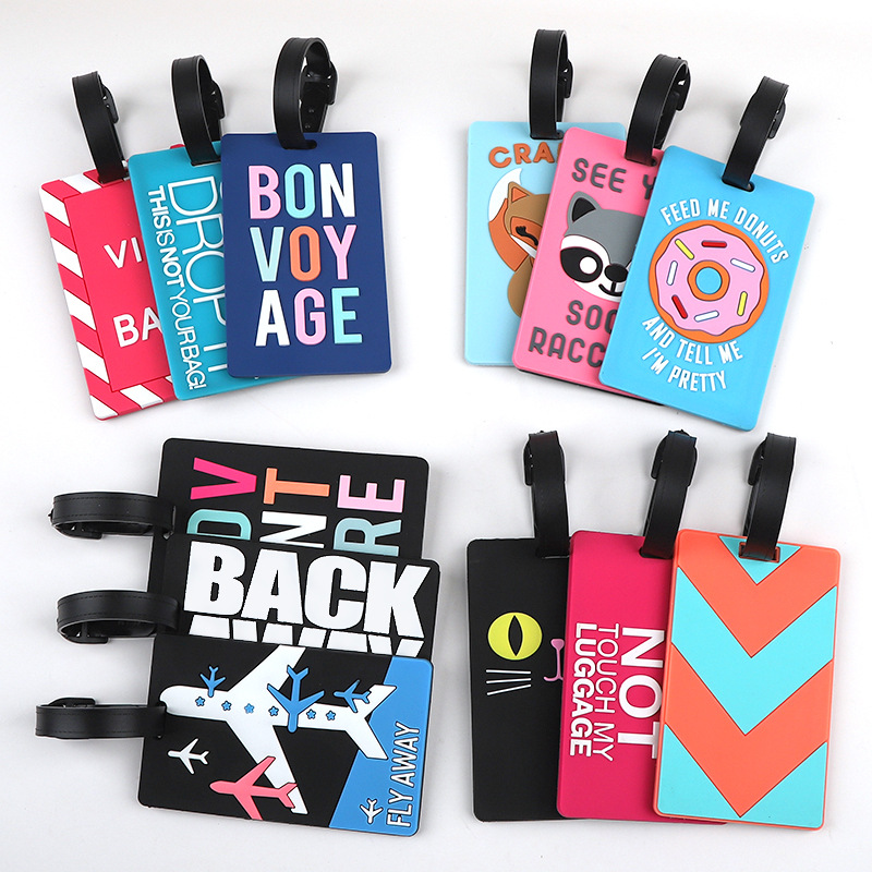 Men Accessories Name - 1pc Cartoon Dier PVC Bagagelabel Vrouwen