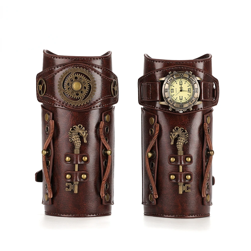 Men'S Viking Accessories - Steampunk Mannen Klok Gear Armor Armlet