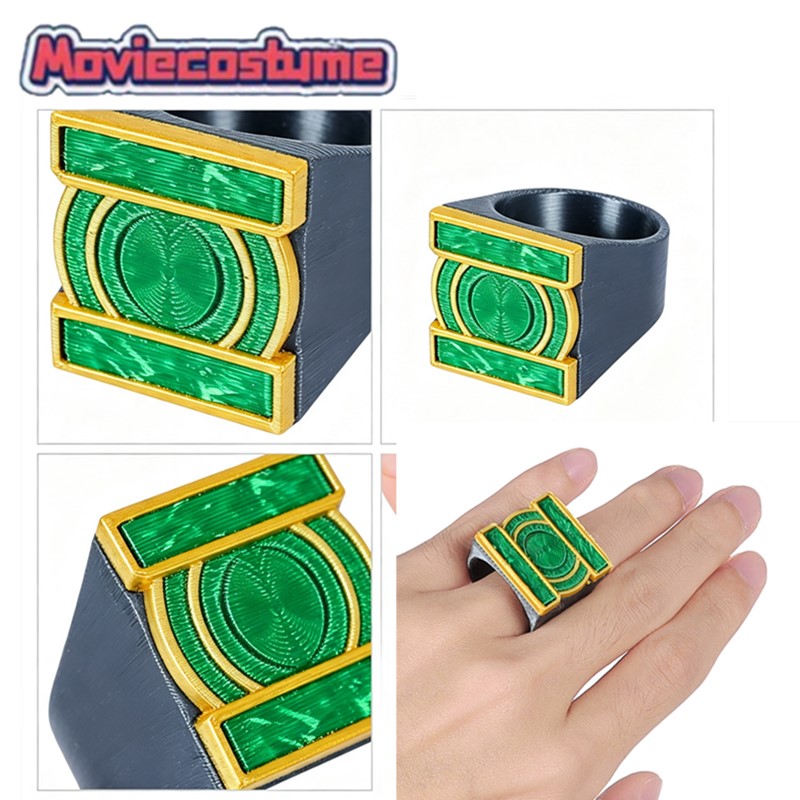 Men Accessories Jordan - Groene Gouden Vingerringen Volwassen Hal Cosplay