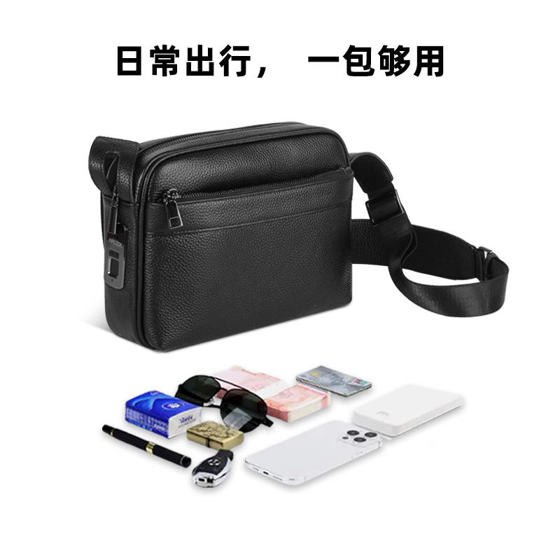 Men'S Accessories Wallet - Herentassen met vingerafdrukslot voor heren, leren
