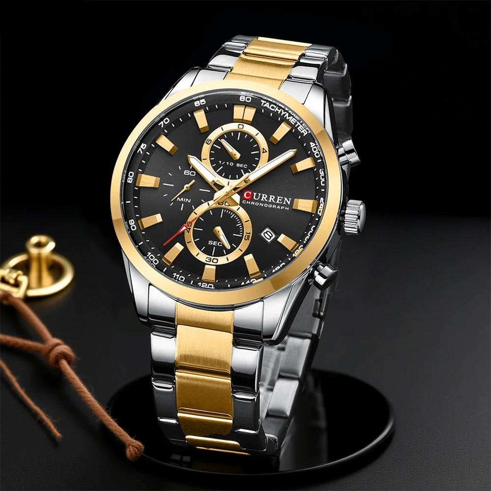 Men'S Accessories Jewelry - CURREN Casual quartz chrono sporthorloges merken