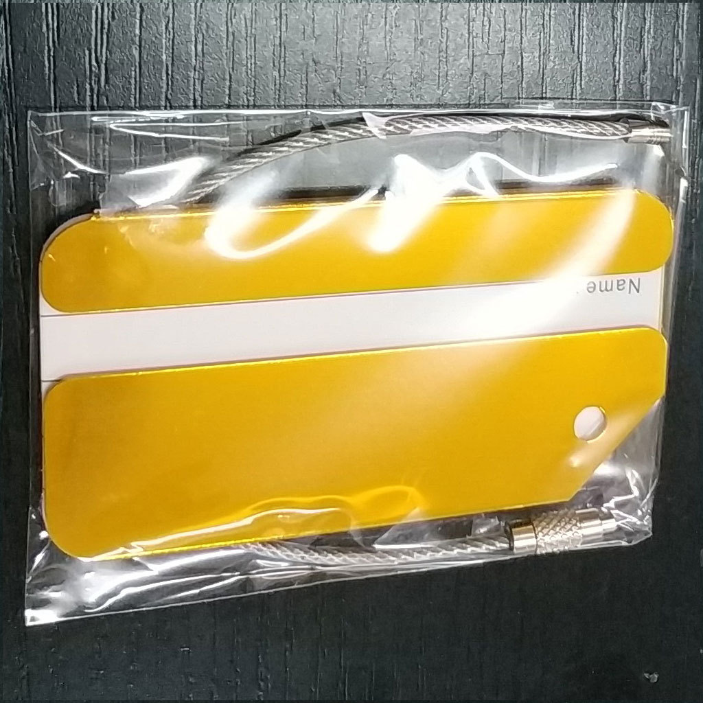 Men Accessories Name - 1 stuks aluminium metalen bagagelabel, naam-ID-adreslabelhouder