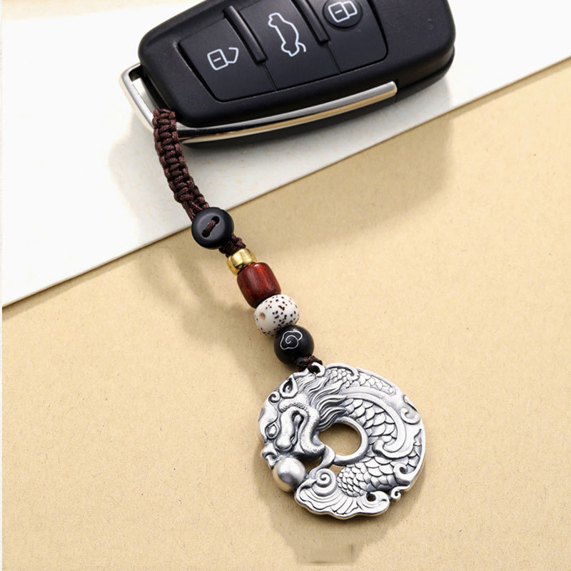 Men Accessories Ethnic - Retro etnische stijl drakenvis spelen met