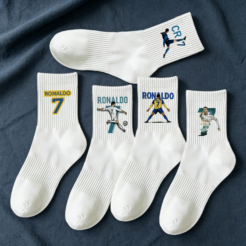 Men Accessories Bag - 5pairs Cristiano Ronaldo CR7 Mannen Mid-Tube