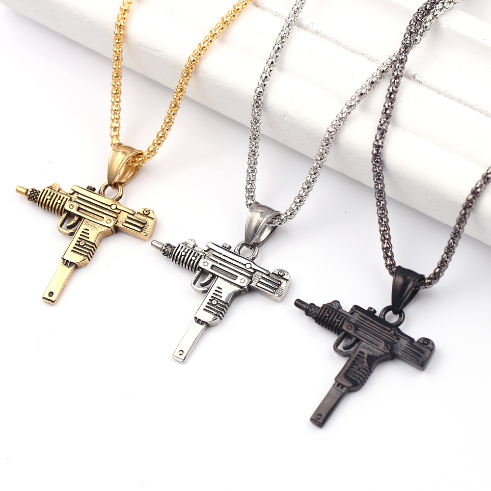 Punk Uzi pistool machinegeweer - Men'S Accessories Jewelry recensie en prijs