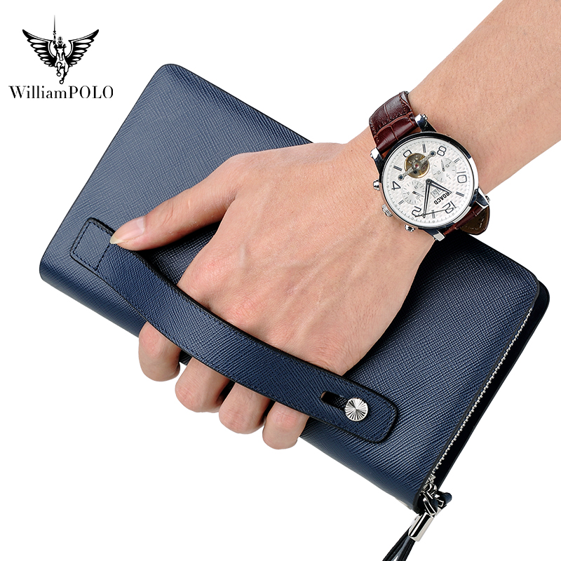 WILLIAMPOLO Luxe lederen clutc - Men'S Accessories Wallet recensie en prijs