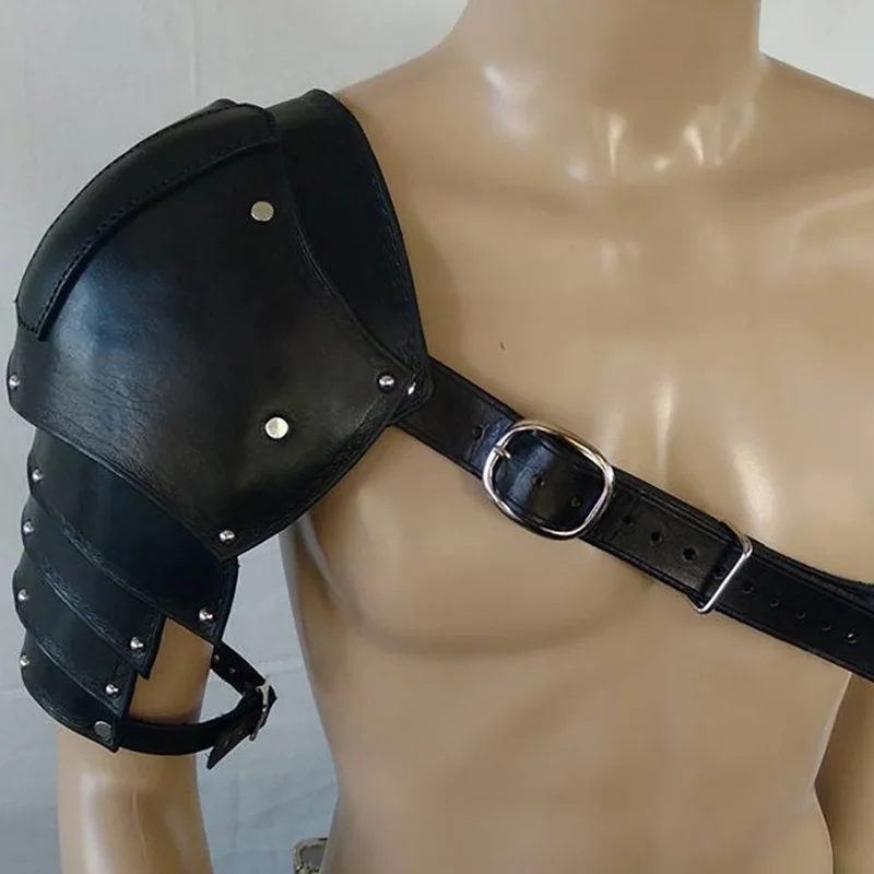 Middeleeuwse lederen schouderp - Men'S Viking Accessories recensie en prijs