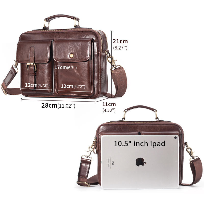 Gloednieuwe koeienhuid lederen - Men Accessories Bag recensie en prijs