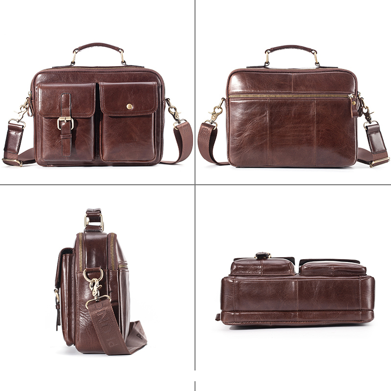 Gloednieuwe koeienhuid lederen - Men Accessories Bag recensie en prijs