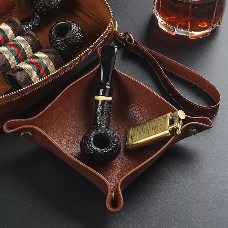 Pijpenzakje van echt leer, dra - Men'S Accessories Organizer Tray recensie en prijs